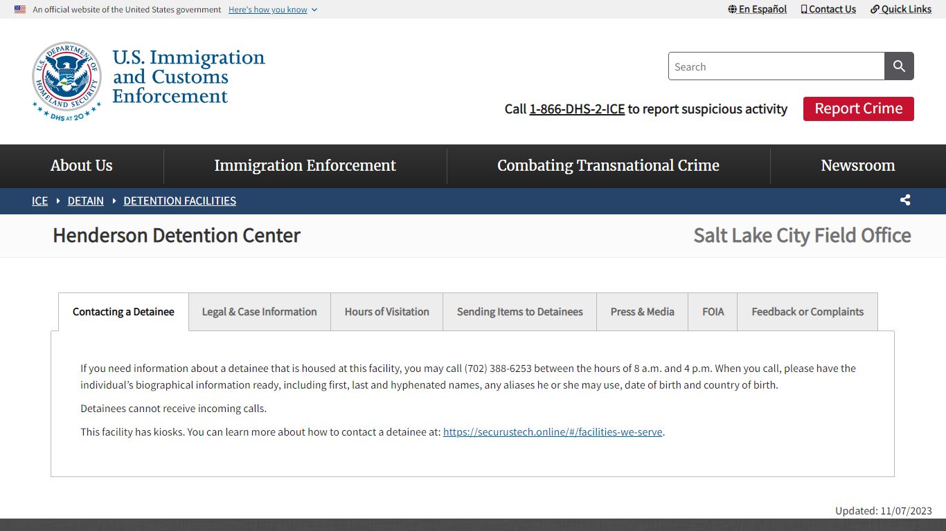 Henderson Detention Center | ICE